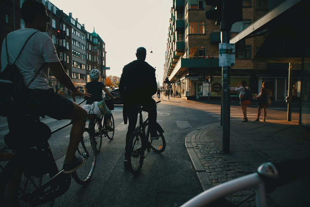 danish people on bicycle