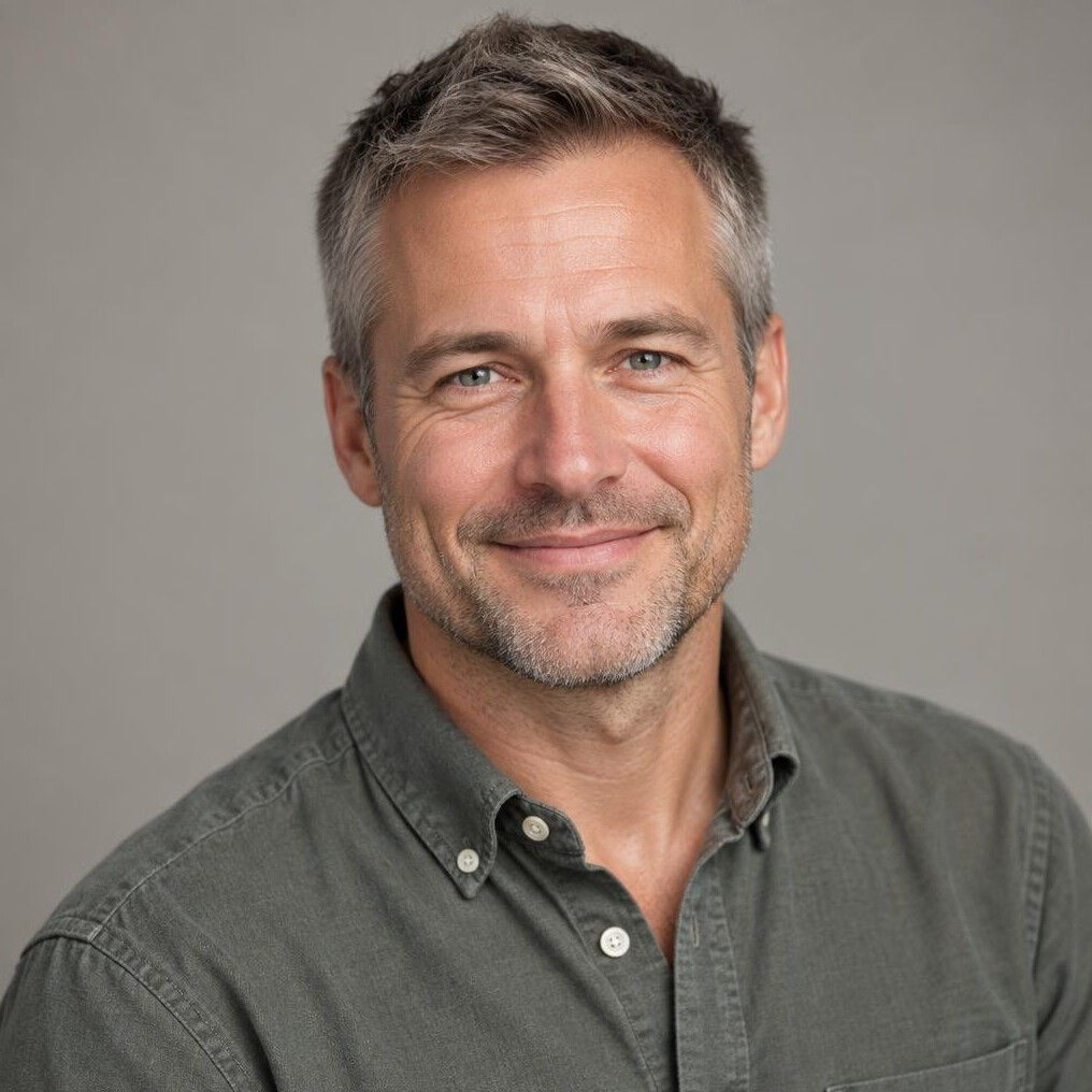 Studio portrait of a Danish male portrait photographer