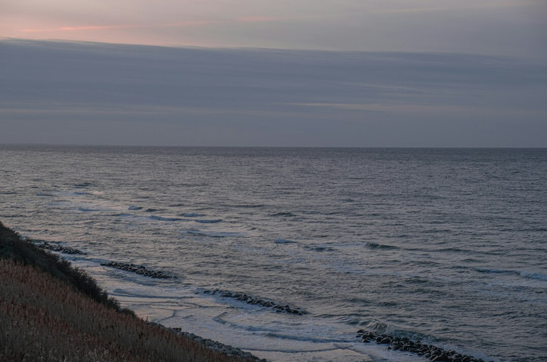 danish beach at sunset